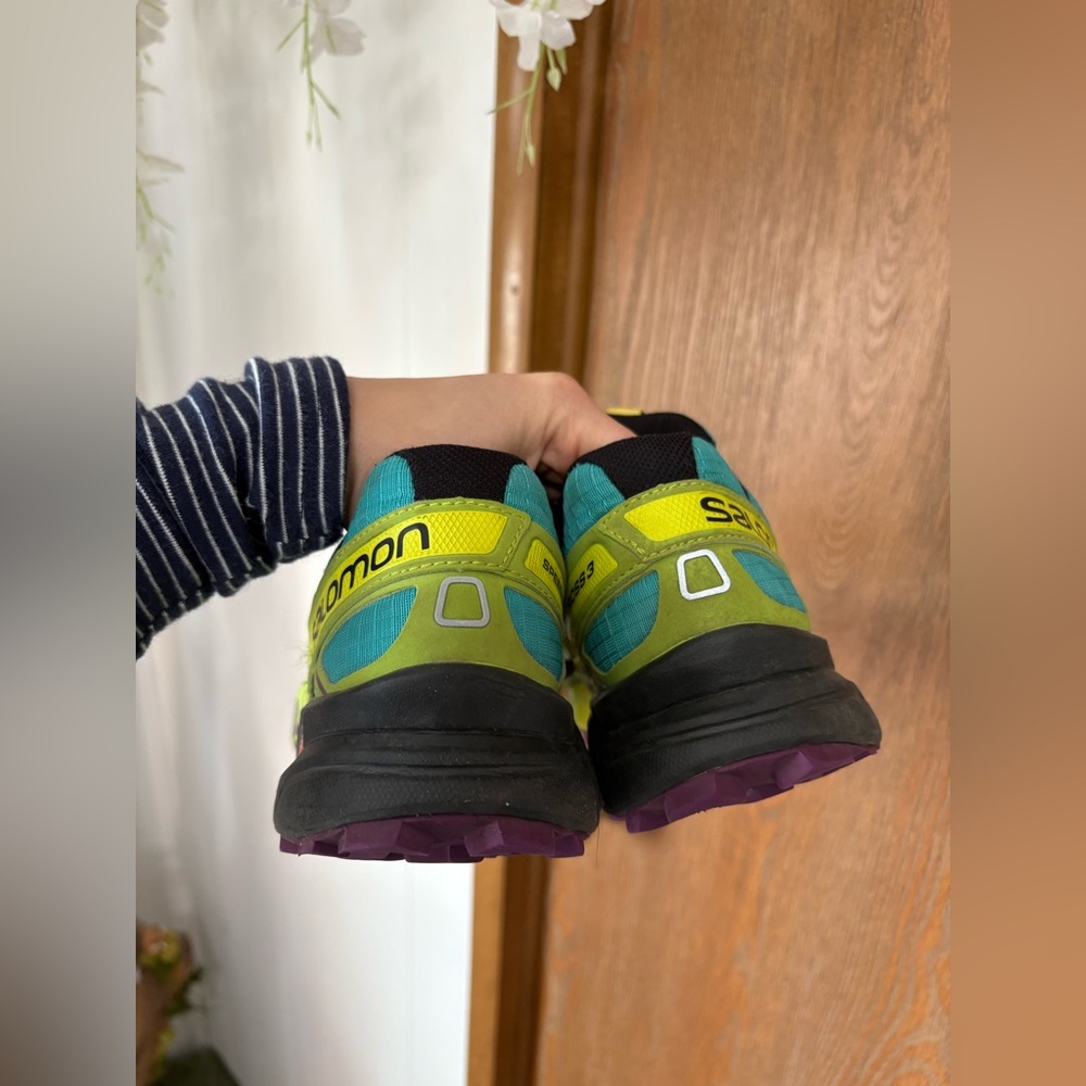 Salmon Speedcross 3 Black Sneakers with Yellow Accents - Picture 5 of 7